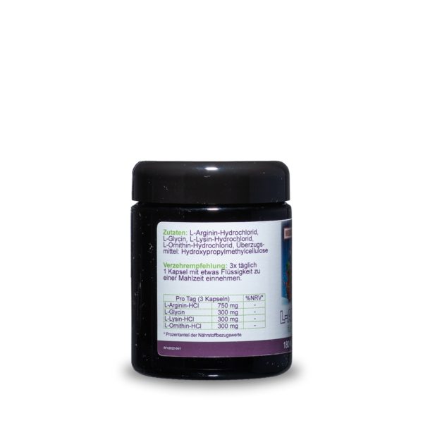L-Arginin - 180 Kapseln – Bild 3