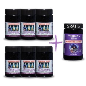 6er Set OPC 65 - 6x 60 Kapseln + 1x GRATIS Vitamin C 600mg - 150 Kapseln I Set