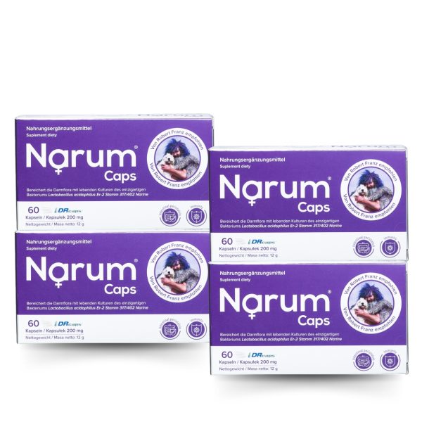 4er Set Narum Caps - 4 Packungen à 60 Kapseln I Set