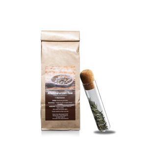 Alantwurzel Tee geschnitten 200g mit Teesieb Glasröhrchen I Set