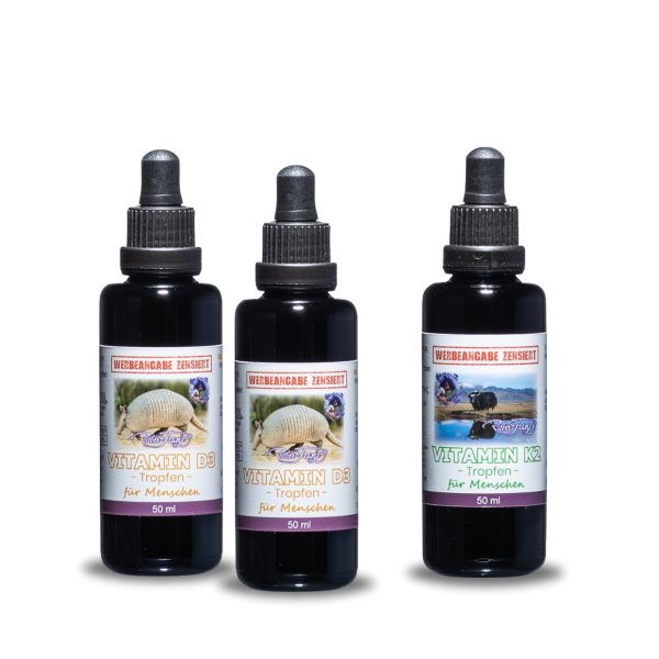 2x Vitamin D3 - 50ml + 1x Vitamin K2 - 50ml I Set