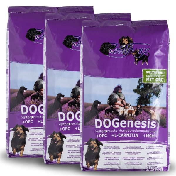 3x Hundefutter DOGenesis  je 15kg I Set