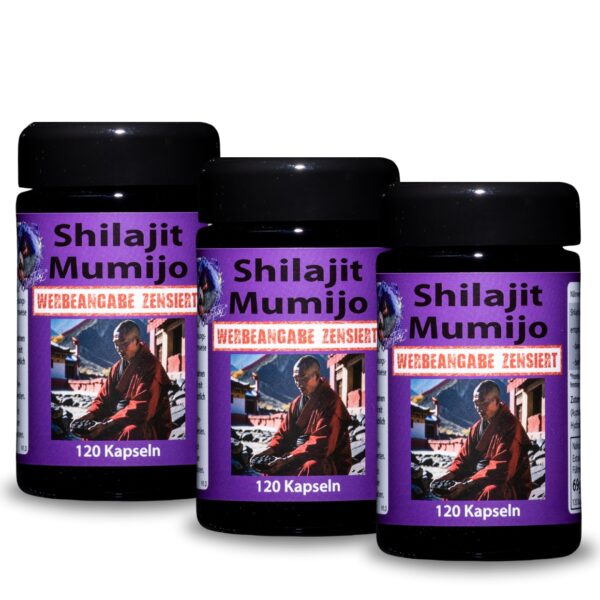 3er Shilajit Mumijo Set - 3x 120 Kapseln I Robert Franz